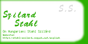 szilard stahl business card